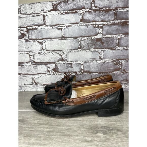 Allen Edmonds Woodstock Brown Black Leather Kiltie Loafers Dress Shoes Men 9.5D main image 8